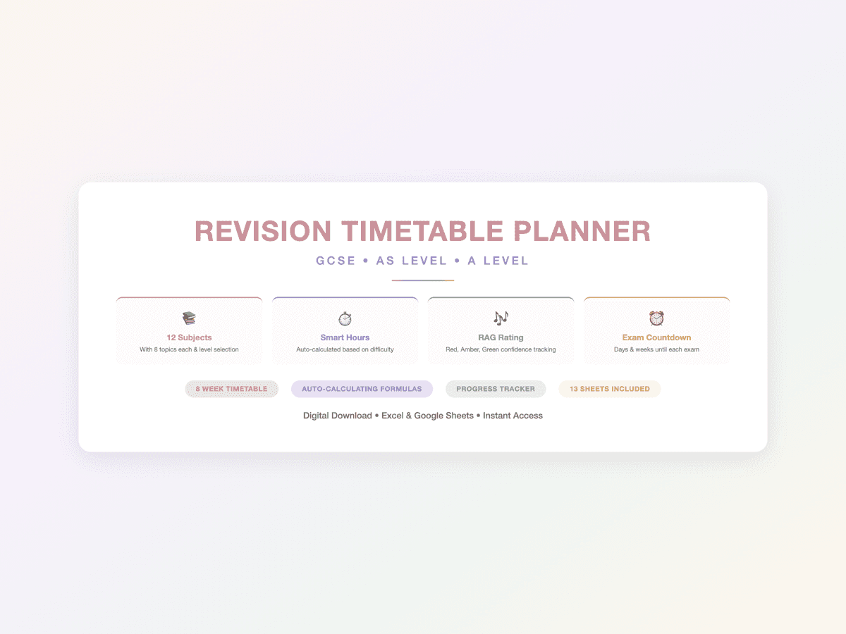 Revision Timetable Planner